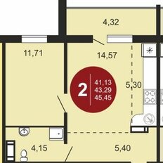 Квартира 41,1 м², 2-комнатная - изображение 2