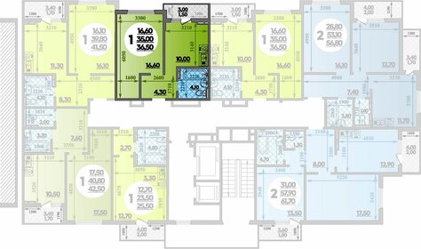 42 м², 1-комнатная квартира 5 800 000 ₽ - изображение 36