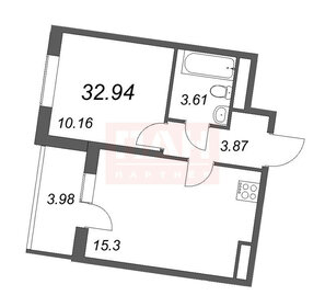 33,6 м², 1-комнатная квартира 6 950 076 ₽ - изображение 46