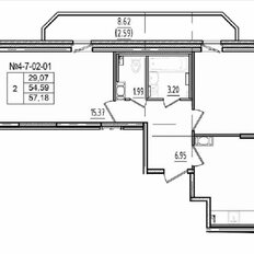 Квартира 54,6 м², 2-комнатная - изображение 5