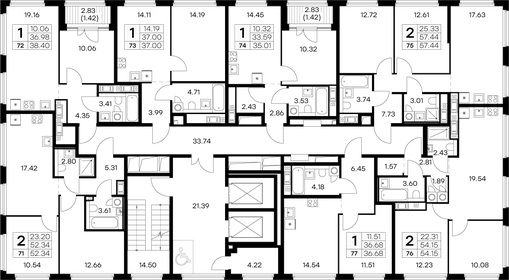 60,1 м², 2-комнатная квартира 21 570 000 ₽ - изображение 51