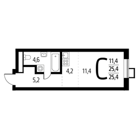 25,4 м², квартира-студия 7 498 080 ₽ - изображение 37