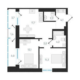 Квартира 53,6 м², 2-комнатная - изображение 1