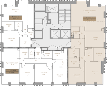 97,3 м², 3-комнатная квартира 155 600 000 ₽ - изображение 167