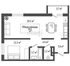 Квартира 58,5 м², 2-комнатная - изображение 1