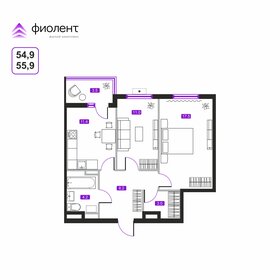 56 м², квартира-студия 9 550 240 ₽ - изображение 34