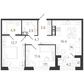 58,5 м², 2-комнатная квартира 20 789 748 ₽ - изображение 22