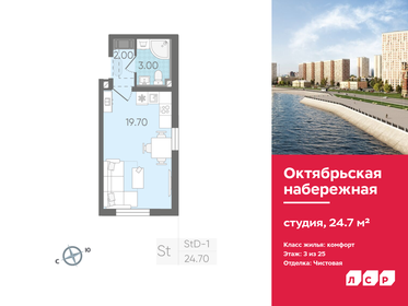 Квартира 24,7 м², студия - изображение 1