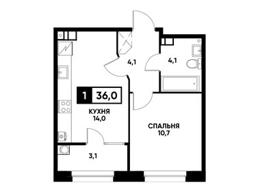 32,8 м², 1-комнатная квартира 3 650 000 ₽ - изображение 10