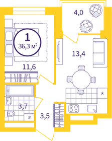 35,2 м², 2-комнатная квартира 2 399 000 ₽ - изображение 79