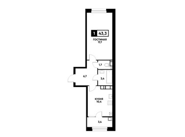 46,2 м², 1-комнатная квартира 5 499 000 ₽ - изображение 13