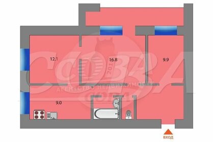 Квартира 60 м², 3-комнатная - изображение 5