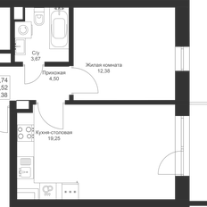 Квартира 44,7 м², 1-комнатная - изображение 3