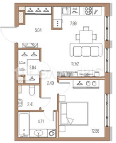 Квартира 51,8 м², 1-комнатная - изображение 1