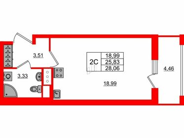 25,4 м², квартира-студия 3 904 413 ₽ - изображение 13