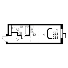 25,4 м², квартира-студия 7 086 600 ₽ - изображение 55