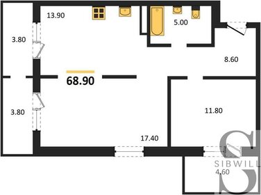 68,9 м², 2-комнатная квартира 7 450 000 ₽ - изображение 20