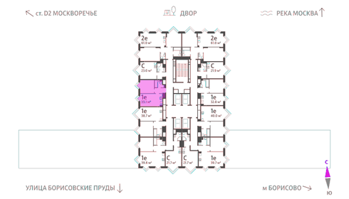 32,8 м², 1-комнатная квартира 16 381 172 ₽ - изображение 32