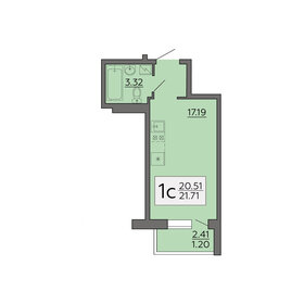 21,7 м², 1-комнатная квартира 1 952 100 ₽ - изображение 7