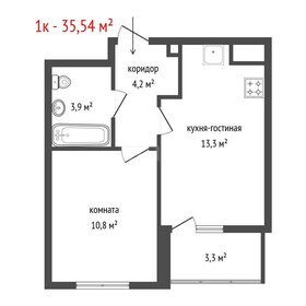 Квартира 35,5 м², 1-комнатная - изображение 1