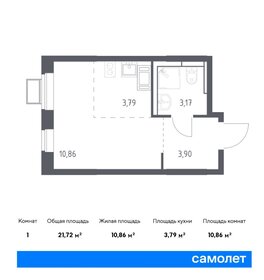 Квартира 21,7 м², студия - изображение 1