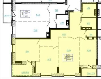 Квартира 89,8 м², 3-комнатная - изображение 1