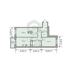 Квартира 71,1 м², 2-комнатная - изображение 2