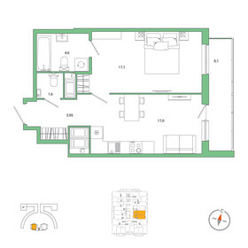 44 м², 1-комнатная квартира 8 775 000 ₽ - изображение 115