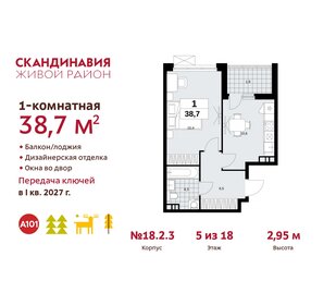 38,7 м², 1-комнатная квартира 10 949 501 ₽ - изображение 1