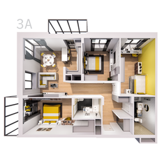 Квартира 100,6 м², 3-комнатная - изображение 3