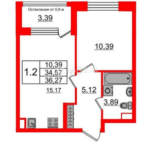 28,6 м², квартира-студия 8 500 000 ₽ - изображение 120