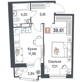 41,2 м², 1-комнатная квартира 5 500 000 ₽ - изображение 77
