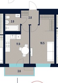 Квартира 37,2 м², 1-комнатная - изображение 1