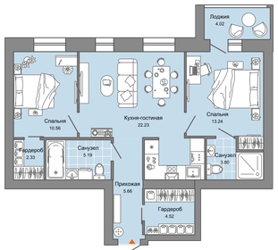 72 м², 3-комнатная квартира 6 915 356 ₽ - изображение 36