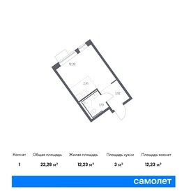 Квартира 22,3 м², студия - изображение 1