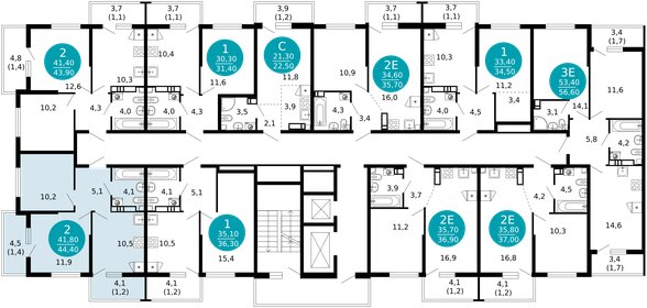 45,1 м², 2-комнатная квартира 24 337 800 ₽ - изображение 96