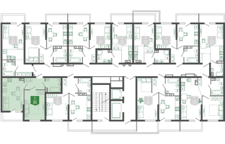 37,7 м², 1-комнатная квартира 15 973 470 ₽ - изображение 20