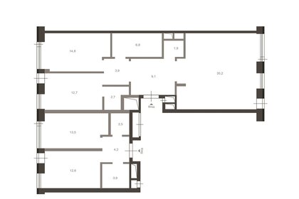 Квартира 124 м², 4-комнатные - изображение 2