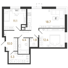 63,7 м², 2-комнатная квартира 16 473 432 ₽ - изображение 68