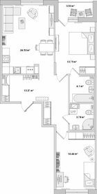 Квартира 77,5 м², 2-комнатная - изображение 1