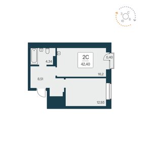 49,5 м², 2-комнатная квартира 8 850 000 ₽ - изображение 29