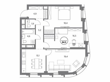 77 м², 3-комнатная квартира 46 500 000 ₽ - изображение 99