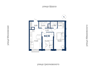 70 м², 2-комнатная квартира 12 000 000 ₽ - изображение 71