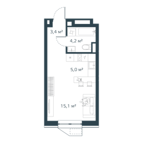 17 м², 1-комнатная квартира 3 600 000 ₽ - изображение 57
