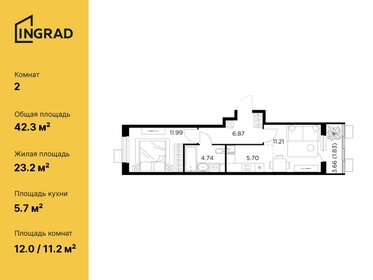 Квартира 42,3 м², 2-комнатная - изображение 1