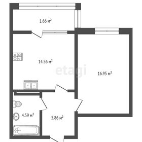 Квартира 43,6 м², 1-комнатная - изображение 1