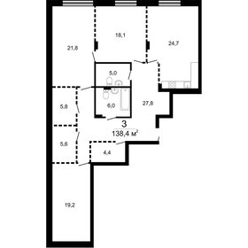 Квартира 138,2 м², 3-комнатная - изображение 1