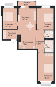 72,7 м², 3-комнатная квартира 18 102 300 ₽ - изображение 35