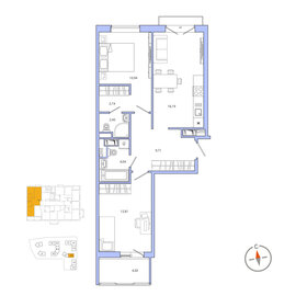 62,8 м², 2-комнатная квартира 13 350 000 ₽ - изображение 54