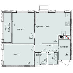 52,7 м², 2-комнатная квартира 5 200 000 ₽ - изображение 84